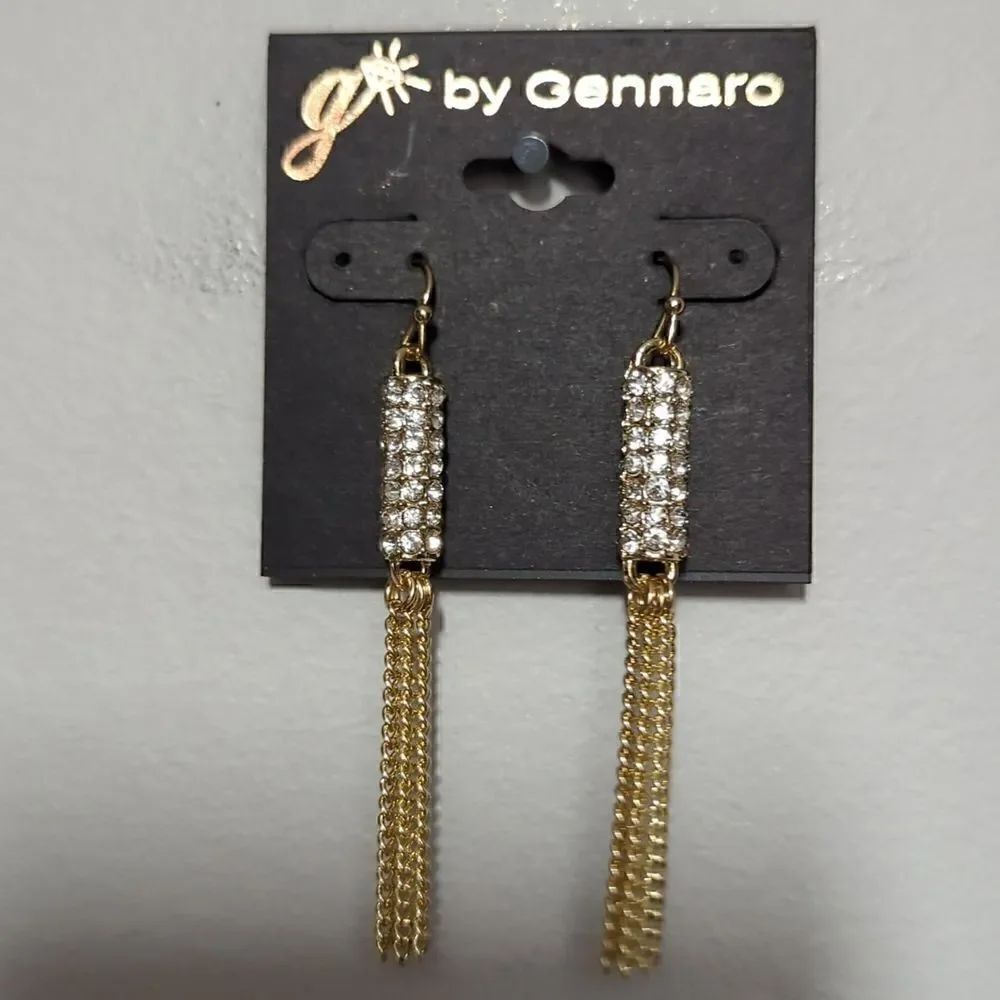 NWT Gold and Faux Diamond Earrings
